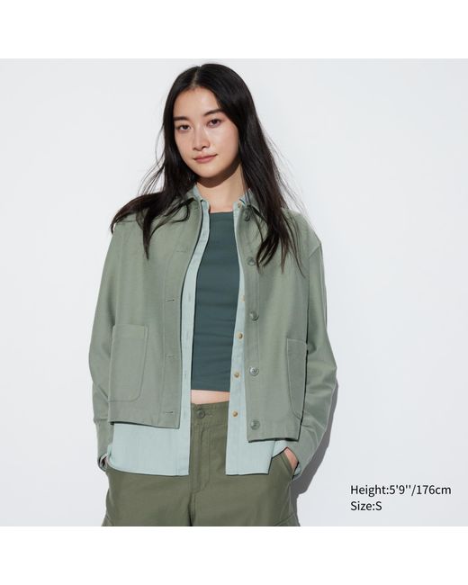 Uniqlo Green Polyester jersey jacke (relaxed fit)