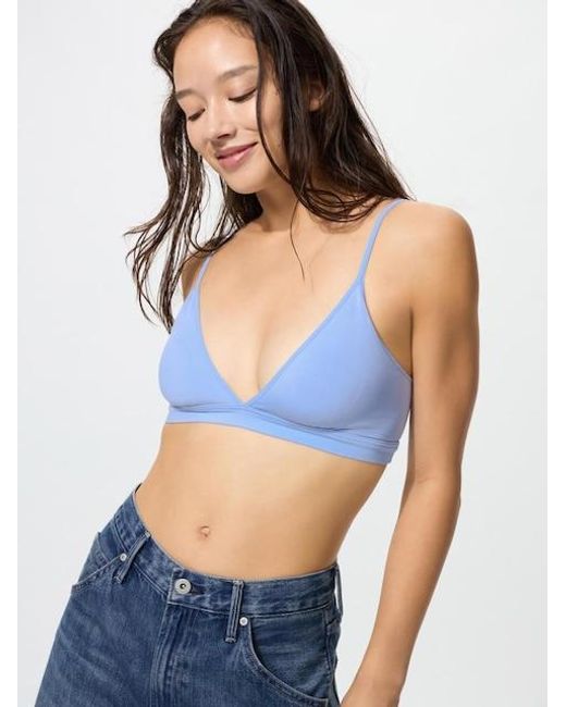 Uniqlo Blue Wireless Bra (Ultra Stretch, Triangle)