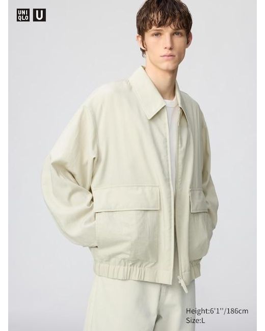 Uniqlo White Short Blouson