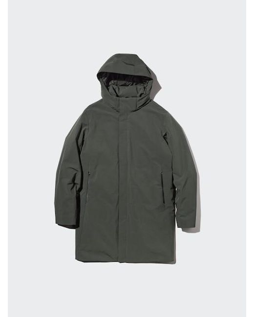 Uniqlo Black Hybrid Recycled Down Coat for men