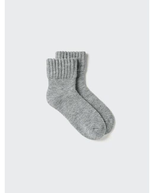 Uniqlo Gray Heattech Socks (Room Pile)