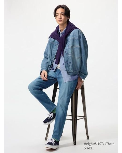 Uniqlo Blue Ezy Jeans for men