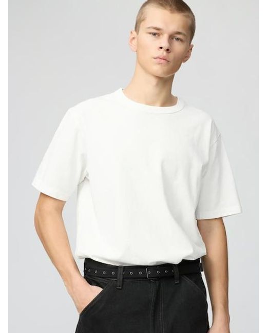 Uniqlo White Crew Neck T-Shirt for men