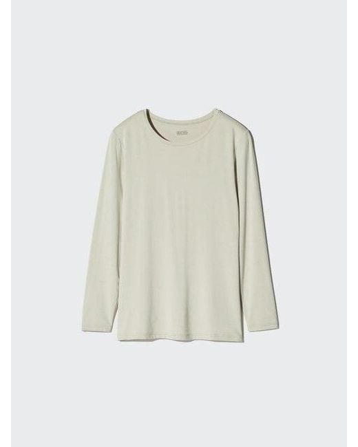 Uniqlo White Heattech Crew Neck T-Shirt