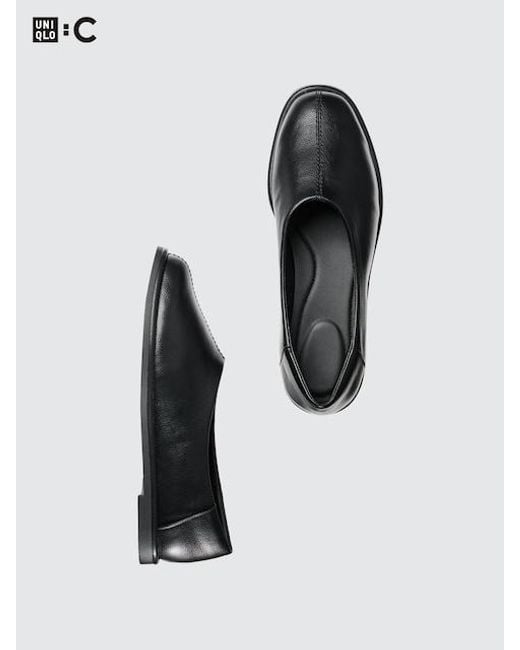 Uniqlo White Square Flat Shoes
