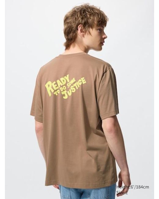 Uniqlo Natural Zootropolis Ut Graphic T-Shirt for men