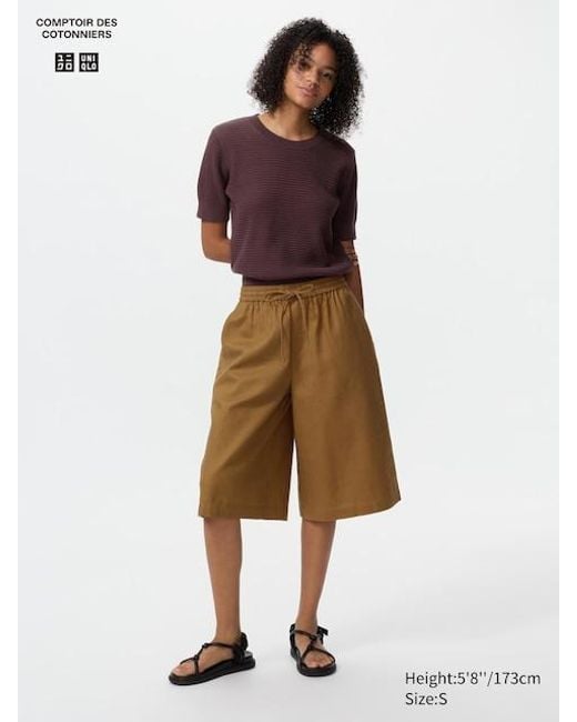 Uniqlo Natural Linen Blend Culottes