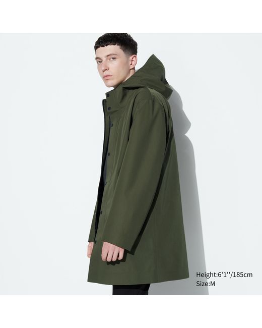 Uniqlo Polyester blocktech mantel in Green für Herren