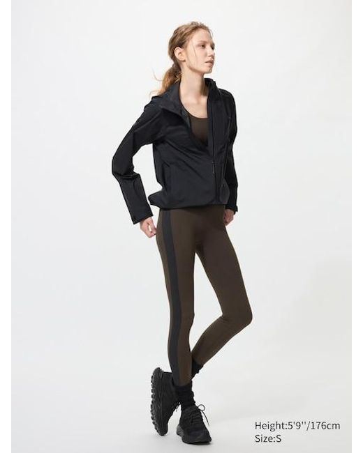 Uniqlo Black Ultra Stretch Uv Protection Active Leggings (Line, Longer)