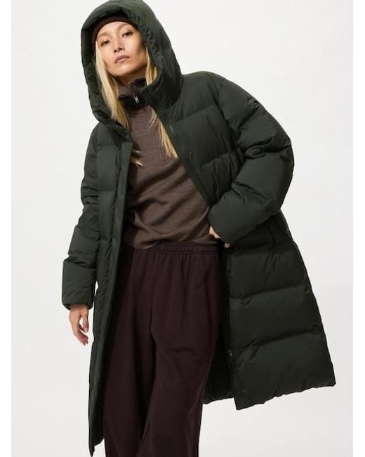 Uniqlo Black Seamless Down Long Coat