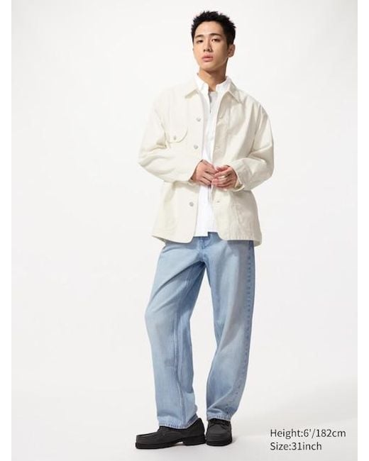 Uniqlo Blue Wide Straight Jeans for men