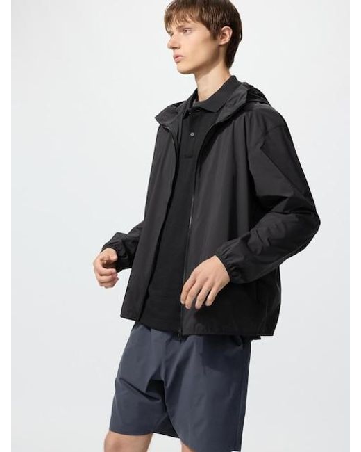 Uniqlo Black Uv Protection Pocketable Parka for men