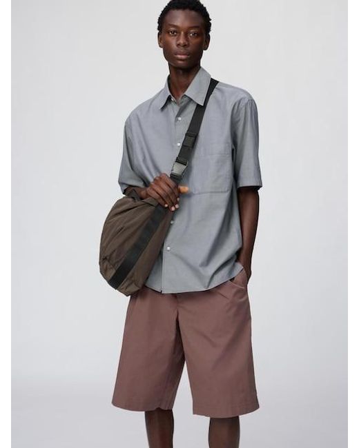 Uniqlo Natural Pleated Wide Shorts for men