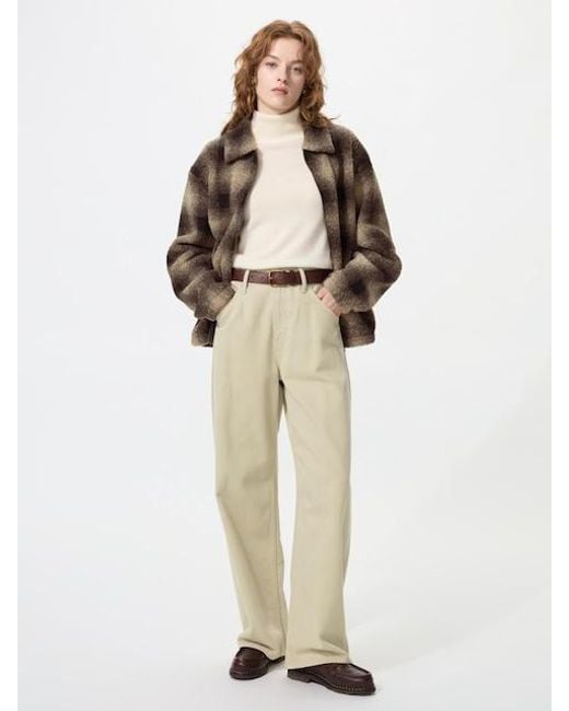 Uniqlo Natural Baggy Barrel Leg Jeans for men