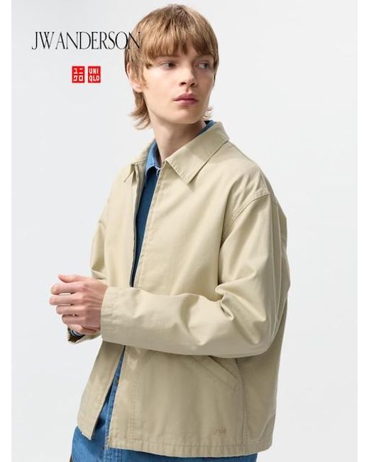 Uniqlo Natural Zip-Up Blouson for men