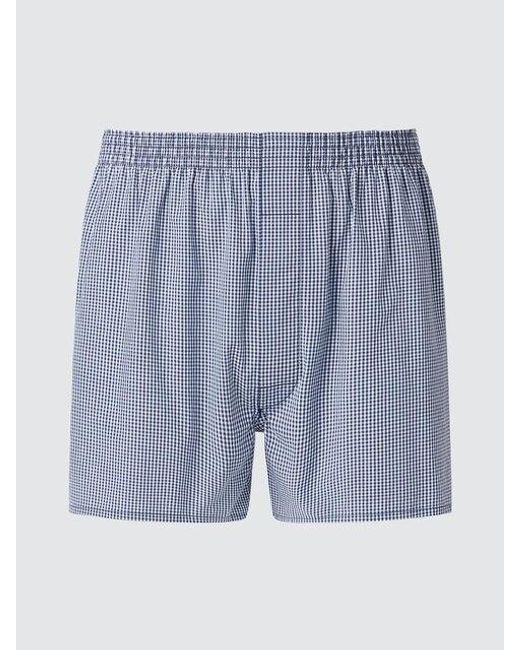 Uniqlo Blue Woven Trunks (Gingham) for men