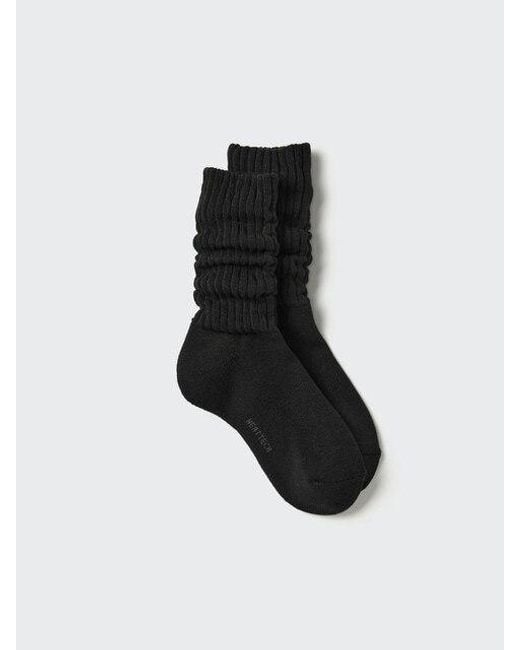 Uniqlo Black Heattech Socks (Slouch)