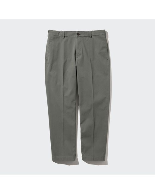 Pantalón Smart Algodón Tobillero (Largo) Uniqlo de hombre de color Gray