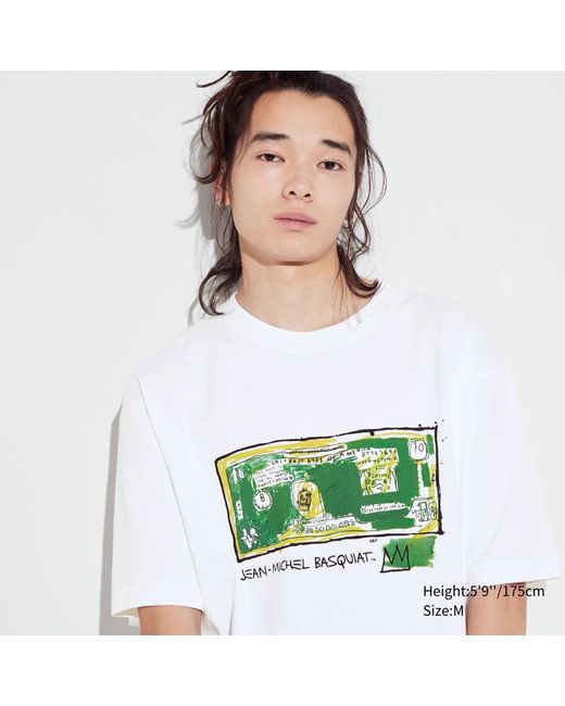 Algodón Jean-Michel Basquiat King Pleasure UT Camiseta Estampado Gráfico Uniqlo de hombre de color Green