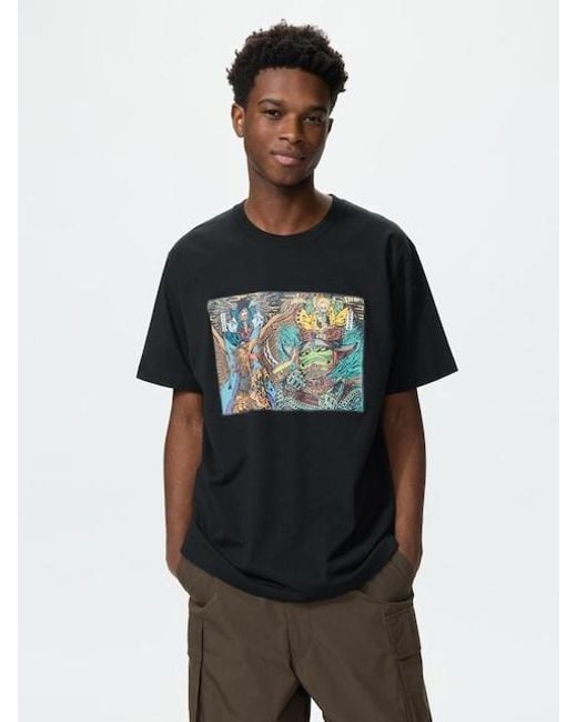 Uniqlo Black Manga 100Th Ut Graphic T-Shirt (Naruto) for men