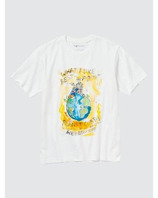 Uniqlo White Peace For All Graphic T-Shirt (Francesco Risso) for men