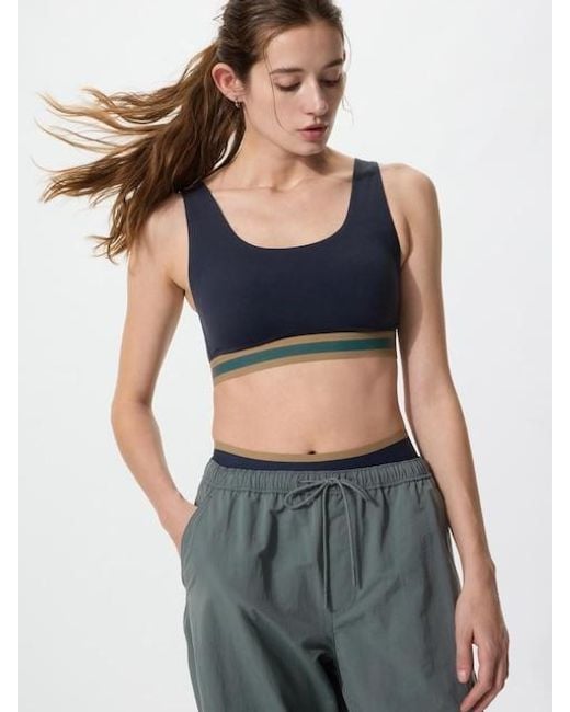 Uniqlo Blue Wireless Bra (Active, Line)