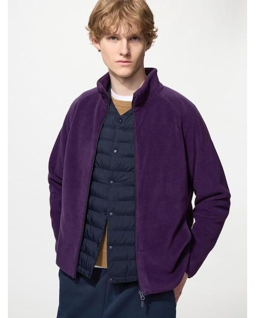 Uniqlo Purple Fleece Full-Zip Jacket
