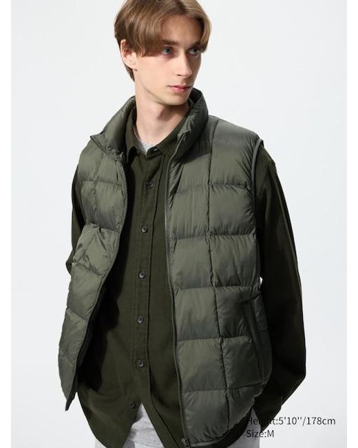 Puffertech Chaleco Uniqlo de hombre de color Green