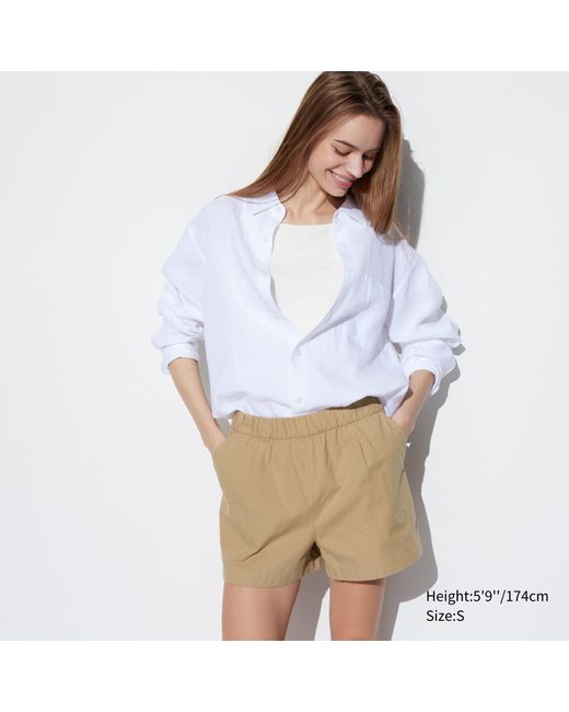 Uniqlo White Baumwolle easy shorts