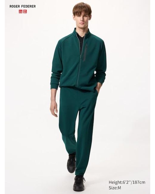 Uniqlo Green Dry Stretch Sweat Joggers for men