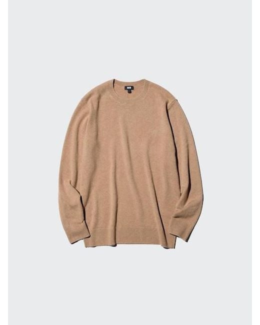 Uniqlo Brown 100% Cashmere Crew Neck Jumper for men