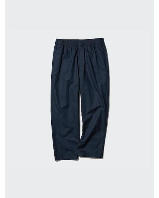 Uniqlo Green Linen Blend Easy Trousers for men