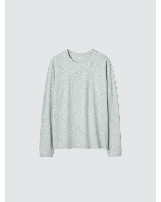 Uniqlo Blue 100% Supima Cotton T-Shirt (Long Sleeve)
