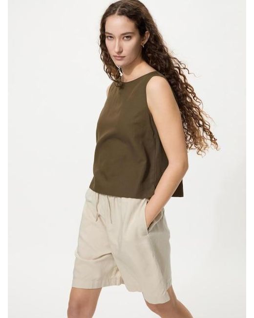 Uniqlo Natural Linen Blend Easy Shorts