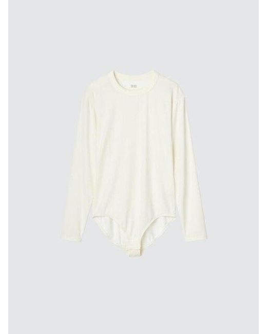 Uniqlo White Airism Bodysuit (Long Sleeve)