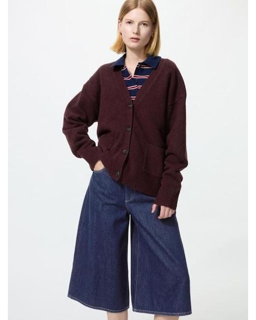 Uniqlo Blue Soufflé Yarn Relaxed Cardigan