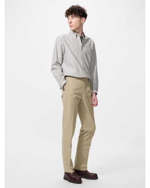 Uniqlo Natural Airsense Trousers (Cotton-Like) for men