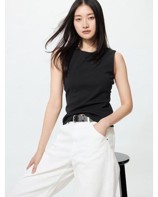 Uniqlo Black Double Lined Top (Sleeveless)
