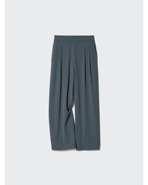 Uniqlo Blue Ultra Stretch Uv Protection Active Wide Trousers