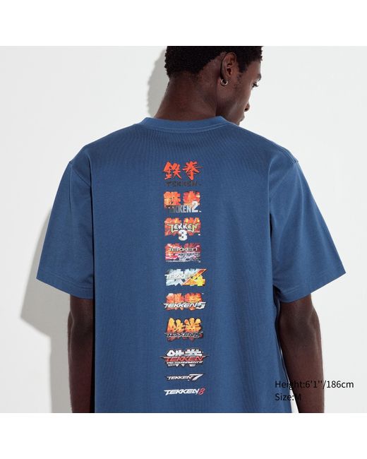 Uniqlo Baumwolle fighting game legends ut bedrucktes t-shirt (tekken) in Blue für Herren