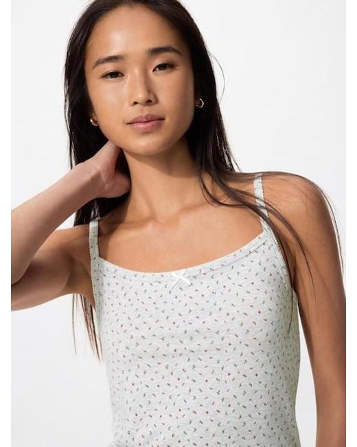Uniqlo Gray Soft Modal Camisole (Flowers)