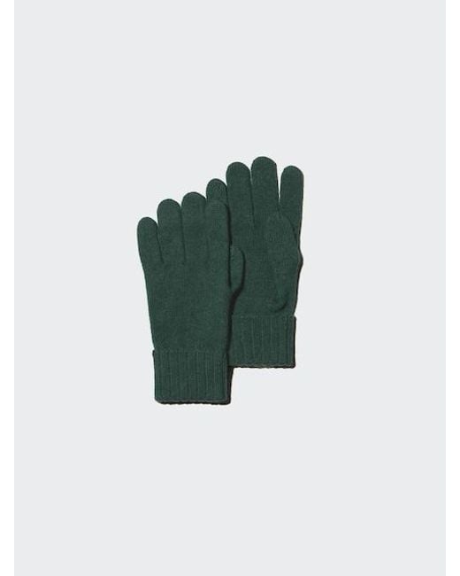 Guanti 100% Cashmere di Uniqlo in Green
