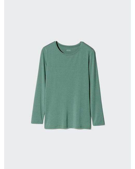 Uniqlo Green Heattech Crew Neck T-Shirt