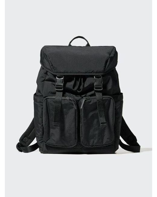 Uniqlo Black Multi-Pocket Backpack for men