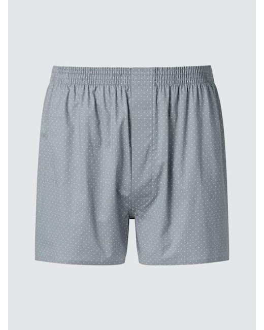 Uniqlo Gray Woven Trunks (Dotted) for men