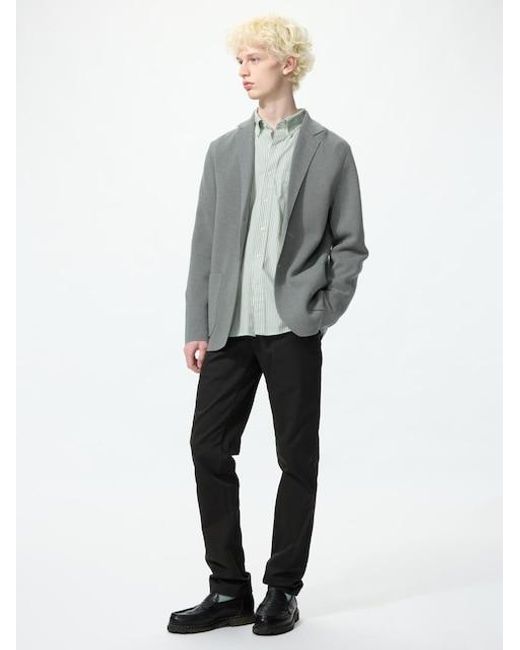 Uniqlo Black Slim Chino Trousers for men