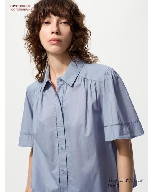 Camisa Algodón Uniqlo de color Blue
