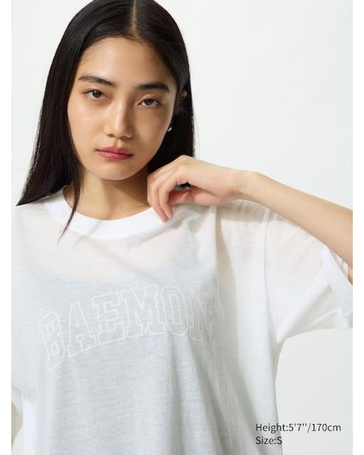 Uniqlo White Babymonster Ut Graphic T-Shirt