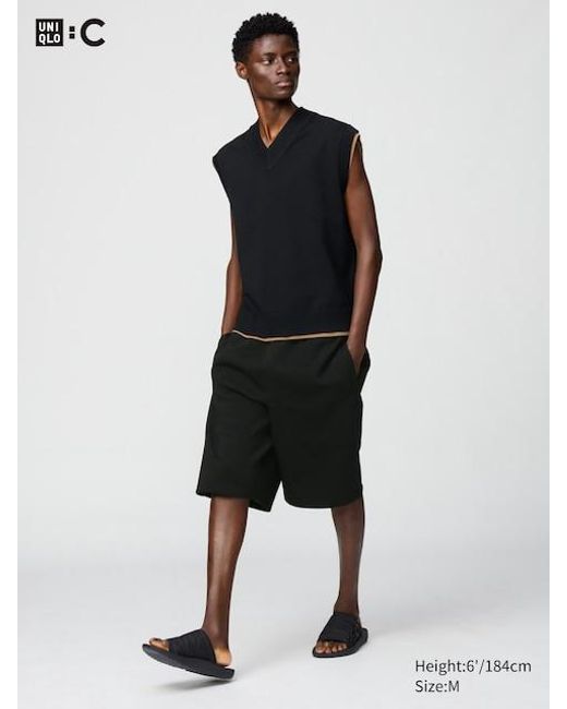 Pantaloncini Tuta Ampi di Uniqlo in Black