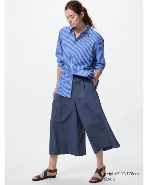 Uniqlo Blue Nylon Culottes